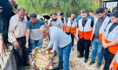 جمعية الهلال الأحمر الفلسطيني #عنبتا: المشاركة في جنازة الزميلة مريم فهمي عتيلي.
