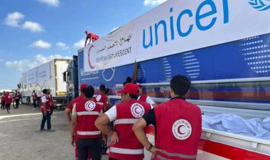 بدء دخول أولى قوافل المساعدات الانسانية الى قطاع غزة عبر معبر رفح