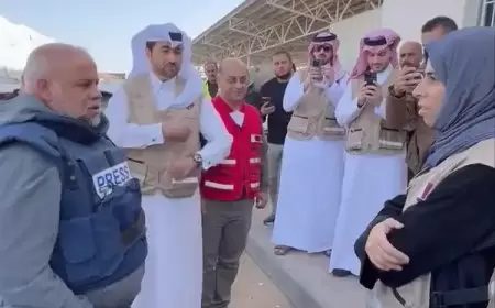 وزيرة التعاون الدولي القطرية تزور الجانب الفلسطيني من رفح