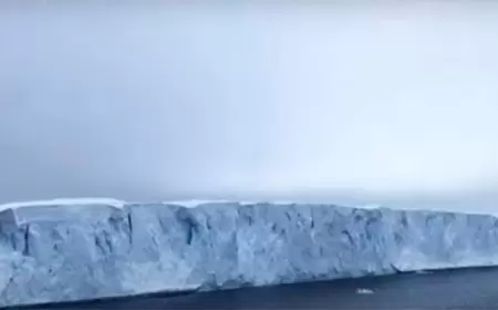 "روس كوسموس" تنشر صورة من الفضاء لأكبر جبل جليدي في العالم