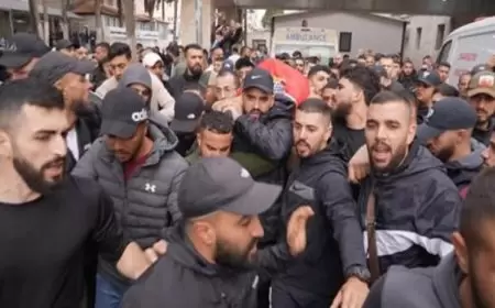 تشييع جثماني الشهيدين الفروخ شرق الخليل