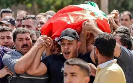 تشييع جثماني الشهيدين الطيطي وياغي في مخيم الفوار