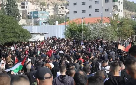 آلاف الفلسطينيين يشيعون جثامين 6 شهداء بمخيم "نور شمس" في طولكرم