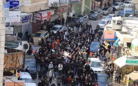 أهالي نابلس يشيّعون جثمان الشهيد طارق الشخشير