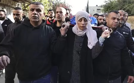 تشييع جثماني الشهيدين يوسف الخولي وعاهد موسى في مخيم طولكرم