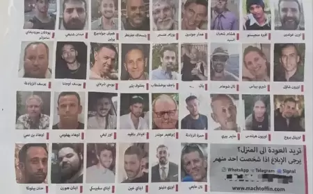 إلقاء منشورات إسرائيلية تحمل صور محتجزين في غزة