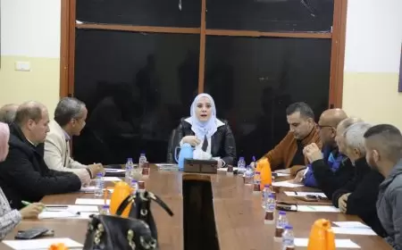 جانب من عقد الإجتماع  الثاني  للجنة التنمية المجتمعية بمحافظة طولكرم،