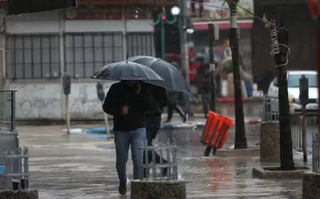 حالة الطقس: حالة من عدم الاستقرار الجوي  وزخات متفرقة من الأمطار