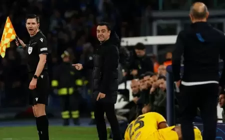 تشافي: هدف نابولي "يلخص" موسم برشلونة