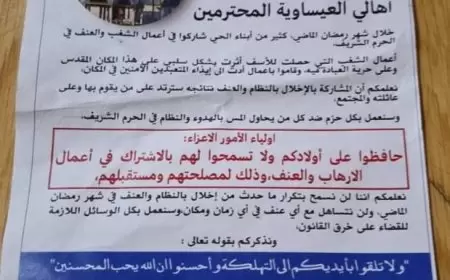 العيسوية.. اعتقالات ومنشورات تهديدية للشبان والاباء