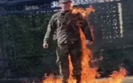 ضابط أميركي يضرم النار بنفسه خارج السفارة الإسرائيلية بواشنطن