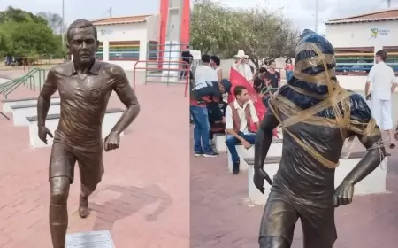 "عار".. تغطية تمثال داني ألفيش بـ"أكياس قمامة"