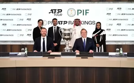 “PIF” يوقع اتفاقية شراكة استراتيجية مع رابطة محترفي التنس