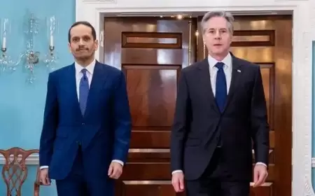 بلينكن يلتقي نظيره القطري في إطار بحث وقف إطلاق النار في غزة