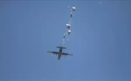 الأردن ينفذ 5 إنزالات جوية لمساعدات شمالي قطاع غزة