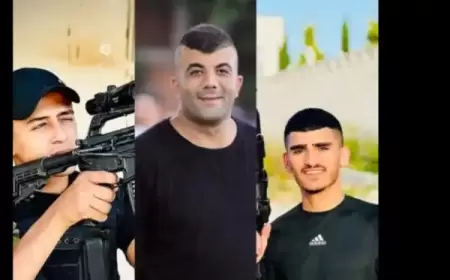 جماهير جنين تشيع جثامين الشهداء الثلاثة رحال وبركات والفايد