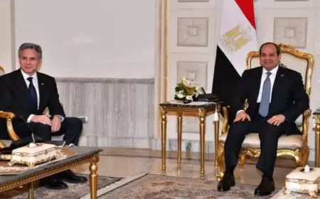 السيسي يبحث مع بلينكن الوضع في غزة