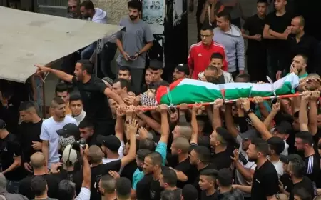 تشييع جثمان الشهيد معتصم أبو عابد في جنين