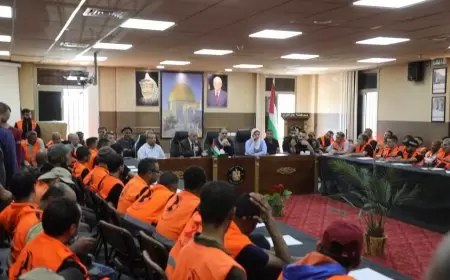 تكريم عمال النظافة والاقسام الميدانية في بلدية طولكرم تحت رعاية محافظ طولكرم مصطفى طقاطقة