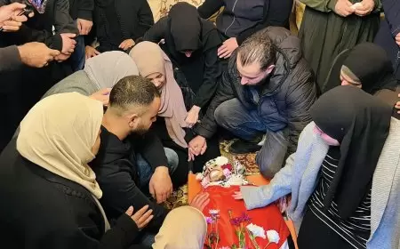 تشييع جثمان الشهيد الطفل عمر حامد في بيتين شرق رام الله