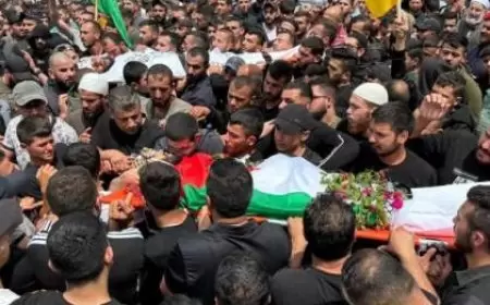 الآلاف يشيعون 13 شهيدا في مخيم نور شمس شرق طولكرم