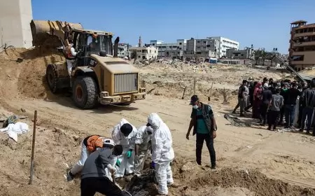 المرصد الأورومتوسطي يطالب بتحرك دولي عاجل بعد كشفه تفاصيل "مروعة" عن المقابر الجماعية في غزة