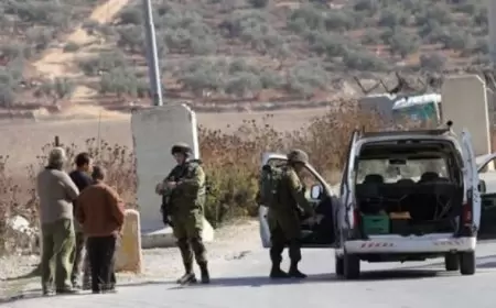 الاحتلال يغلق حاجز جبع العسكري شمال القدس