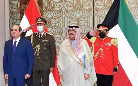 أمير الكويت يزور مصر لأول مرة بعد توليه مقاليد السلطة