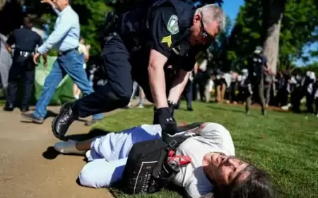 اعتقال 75 طالبا من معهد وجامعة بالولايات المتحدة خلال مظاهرات داعمة لفلسطين