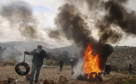 إصابات بالاختناق خلال مواجهات مع الاحتلال جنوب نابلس