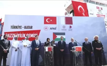 "سفينة الخير" التركية القطرية تنطلق نحو غزة