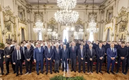 الرئيس الإيطالي يستقبل يوفنتوس وأتالانتا