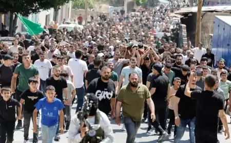 جماهير حاشدة تشيع جثامين الشهداء الستة في جنين