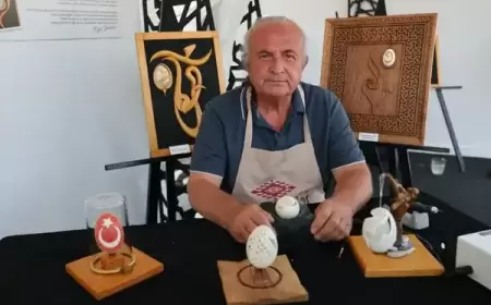 بصبر وإتقان.. فنان تركي يحول قشور البيض إلى تحف فنية