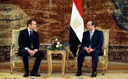 الرئيسان المصري والفرنسي يبحثان تطورات الأوضاع في غزة