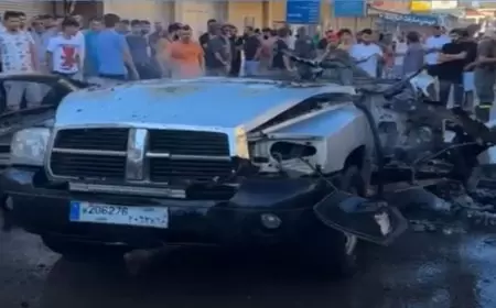 قتيل جراء قصف إسرائيلي لمركبة في البقاع الغربي جنوب شرق لبنان