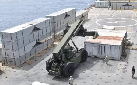 الجيش الأميركي يعلن إنهاء مهمة الرصيف العائم قبالة ساحل قطاع غزة