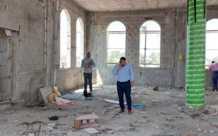 اوقاف طولكرم تتفقد اعمال البناء في مسجد" الهدى"  بكفر اللبد،