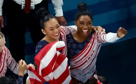 بايلز تنتزع ذهبيتها الأولمبية الخامسة في الجمباز