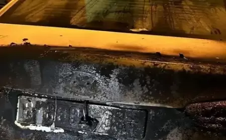 الاحتلال يحرق مركبة خلال اقتحامه سنجل شمال رام الله