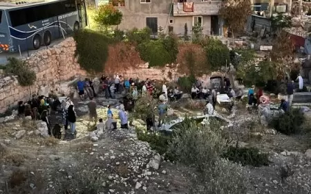 مستوطنون يقتحمون قرية التوانة ويؤدون طقوسا تلمودية