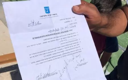 الاحتلال يخطر بوقف العمل والبناء في ملعب ومنازل غرب سلفيت