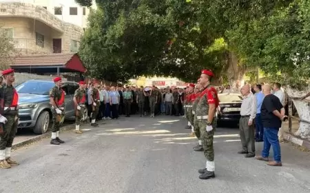 تشييع جثمان القائد الوطني المناضل الدكتور نايف الجراد