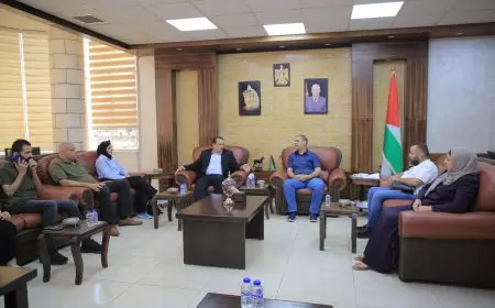 لقاء وترحيب بمدير عام مديرية العمل الجديد مع عطوفة المحافظ مصطفى طقاطقة .