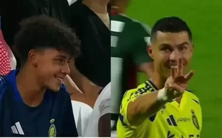 لماذا أشار رونالدو بـ "أصابعه الثلاثة" إلى ابنه؟