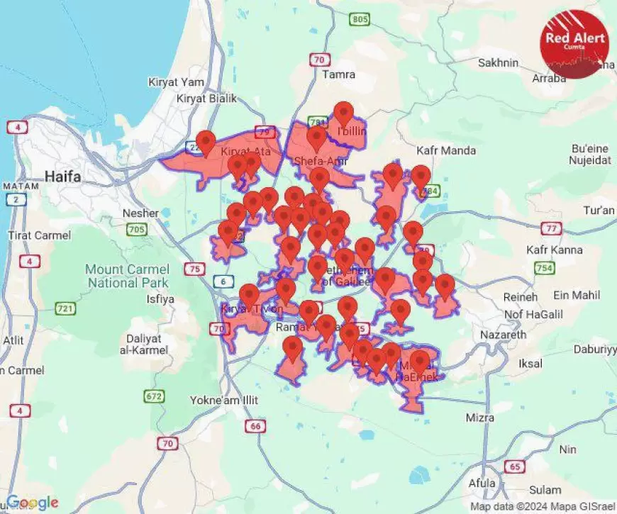 صليات صاروخية من لبنان باتجاه مدينة صفد ومحيطها