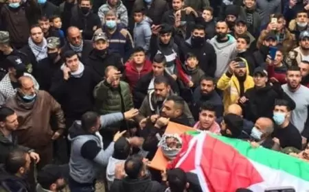 تشييع جثمان الشهيد هاني بني عودة في بلدة طمون