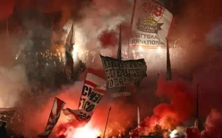 جماهير شتوتغارت ترمي شعلة حارقة على رقبة "صبي الكرات"