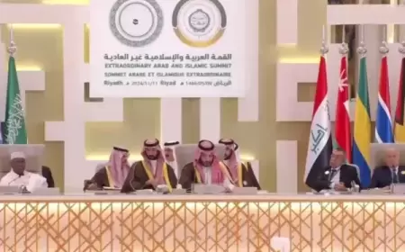 تنديد بجرائم إسرائيل ومطالبة بدولة فلسطينية في افتتاح قمة الرياض