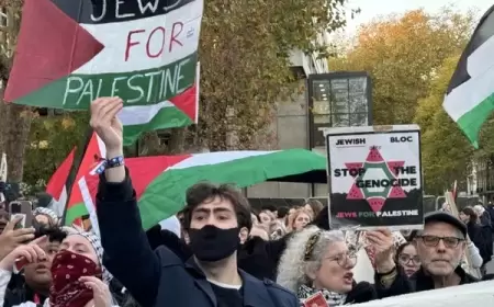 طلاب يهود يتظاهرون في لندن دعما للمقررة الأممية ألبانيز